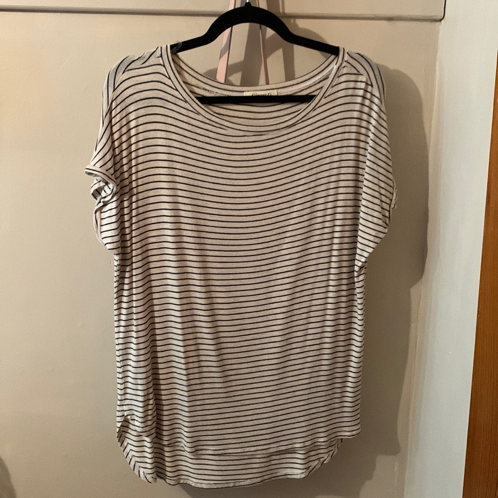black & white tee